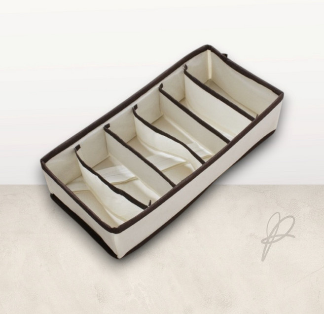 블루라운지 접이식 속옷정리함 6칸 다용도수납함, 베이지, 1개, 6개