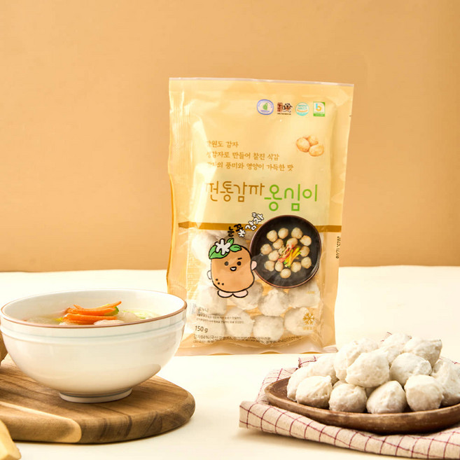 [10개입]강원도 감자 옹심이 10팩 + 국산재료 분말육수 20개입 [개별포장], 150g, 10개