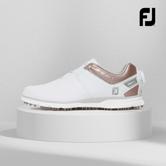 풋조이 PRO SL 보아 스파이크리스 여성 골프화 98138 화이트/로즈