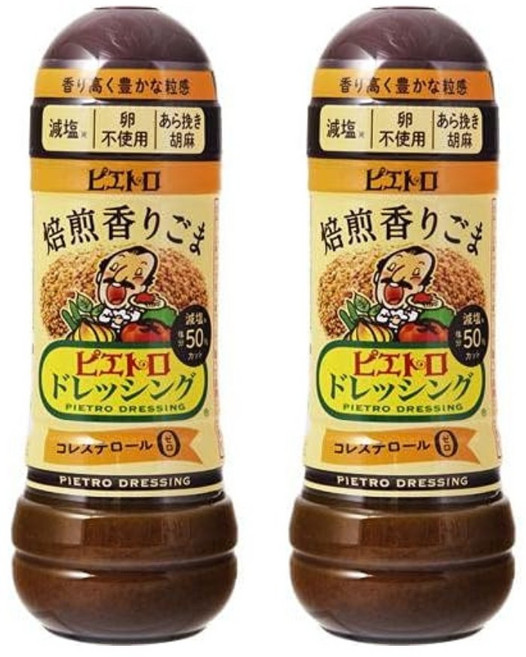 [일본정품]피에트로 샐러드 드레싱 볶음 참깨맛 280ml 4965009002669, 2개