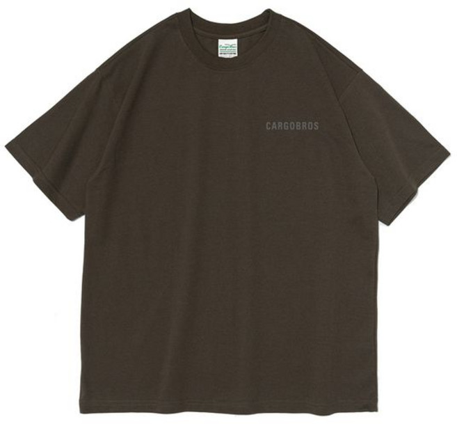 카고브로스 ESSENTIAL LOGO OVER SHORT SLEEVE T-SHIRT KHAKI