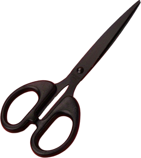 절삭력 좋은 시크한 올블랙 스테인리스 가위, 1개, 7*14