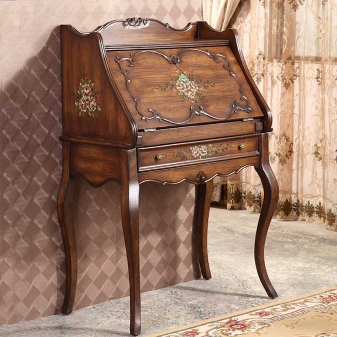 뷰로 데스크 엔틱 책상 콘솔데스크 거실 다용도 빈티지 복고풍, 다기능 비서 캐비닛 876x451x1206, 876x451x1206