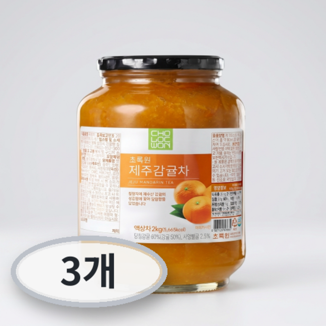 초록원 제주감귤차, 2kg, 3개, 1개입