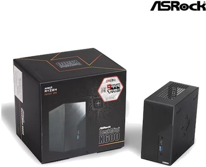 ASRock DeskMini X600 R7 8700G 120W 디앤디컴 베사마운트/USB확장포트 제외 RAM 8GB / M.2 NVMe 128GB, DeskMiniX600R78700G
