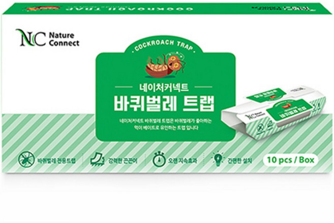 네이처커넥트 바퀴벌레 트랩, 10개입, 1개