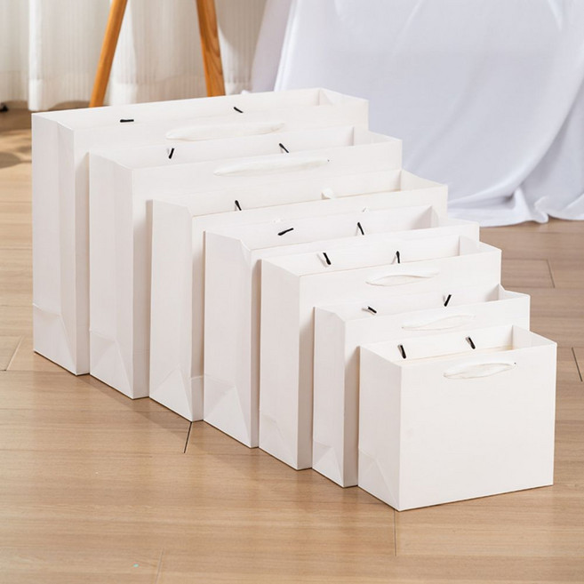 선물용 종이쇼핑백, 10개, 화이트