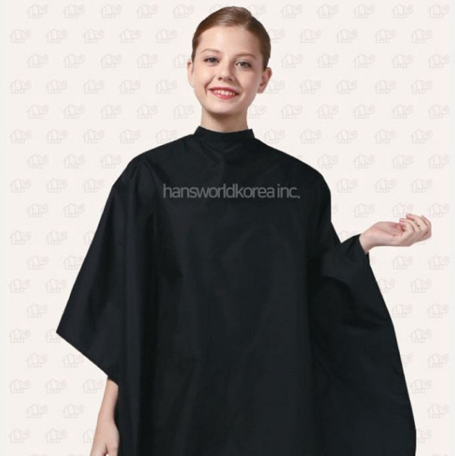 파마보 염색보 미용실 가운 어깨보 미용가운 검정, 1개