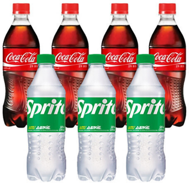 코카콜라 500ml(12개) + 스프라이트500ml(12개) 24개(업소용) 반반 업소용탄산음료전문, 500ml