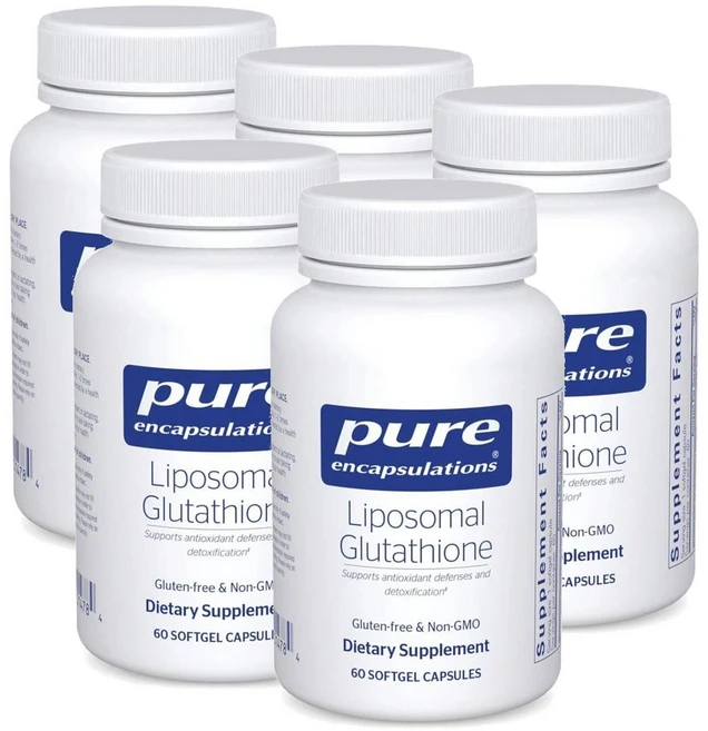 퓨어인캡슐레이션 리포좀 글루타티온 소프트젤 Pure Encapsulations Liposomal Glutathione, 5개, 60정 - 쿠팡