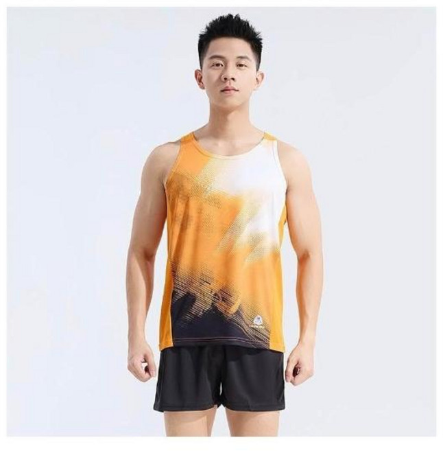 寬鬆透氣運動背心男款：快乾吸濕排汗 輕薄大碼圓領 冰絲涼感衣 跑步/籃球/健身/釣魚
