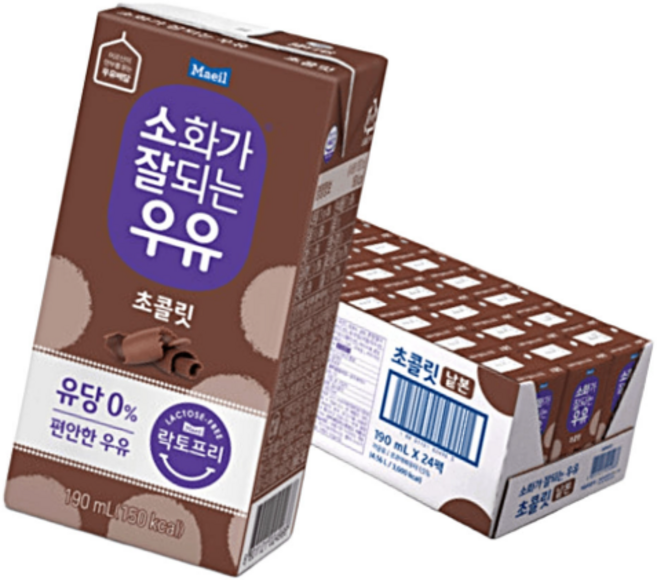 소화가잘되는우유 초콜릿, 190ml, 24개