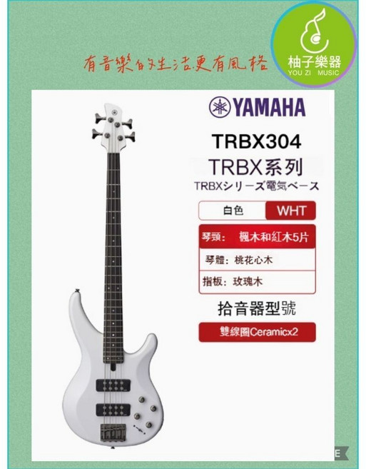 Yamaha TRBX304 電貝斯, 1個