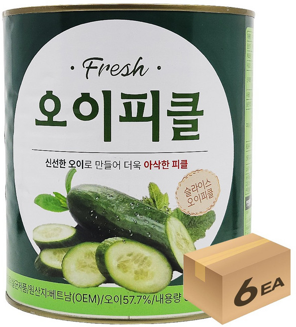 그리너리 후레쉬 오이피클 슬라이스 3kg 6개