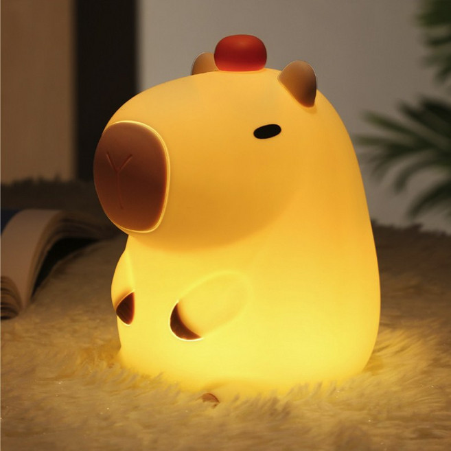 스네몬 카피바라 LED 무드등 타이머 취침등 수면등, 단품