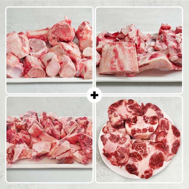 우마왕 한우 1++ 투뿔 곰거리 세트 소꼬리 사골 반골 잡뼈 모듬 곰탕용, 3.3kg, 1세트, 알꼬리300g + (사골+반골+잡뼈)3kg