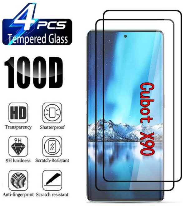Cubot X90 필름용 9H 곡선 4면 접착제 강화 유리, 01 4 조각, 01 CHINA, 01 For Cubot X90