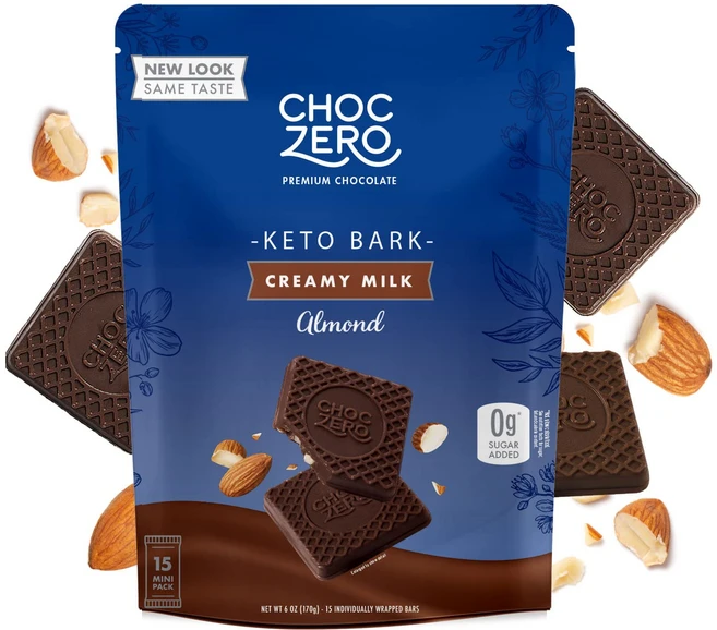 초크제로 케토 바크 밀크 초콜릿 아몬드, 1개, 170g - 쿠팡