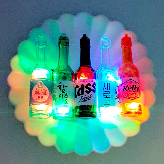 비츠톡톡 불들어오는 LED 대형 술 소주 맥주 악세사리 파츠 참 단품