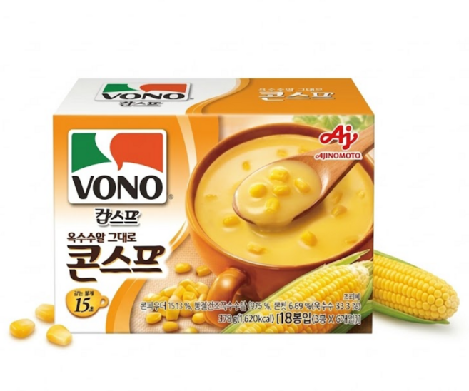 보노 옥수수알 그대로 콘스프 21g x 18, 18개