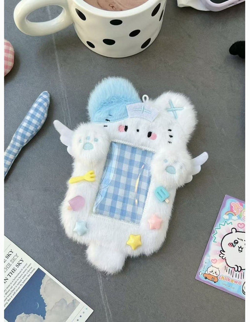 마켓로그 귀여운 동물 케이스 아이돌 사진 카드 홀더, 엔젤 고양이