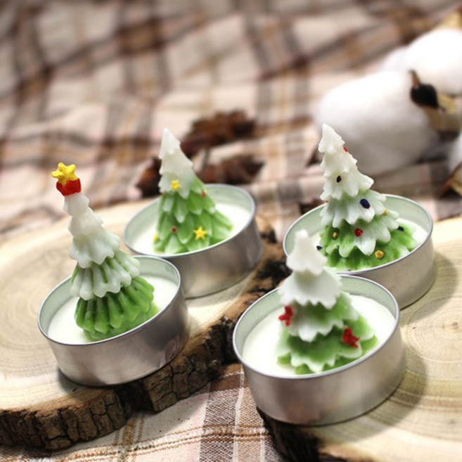 수제몰드 - 큐트미니 크리스마스 트리 3D 1구, A-D타입 전부