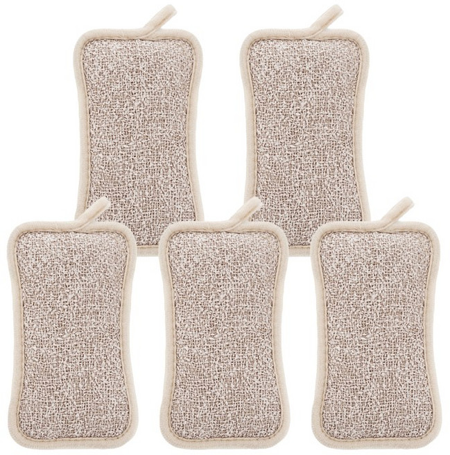 생활의신 강력세척 무흠집 양면 수세미 5개, 1세트