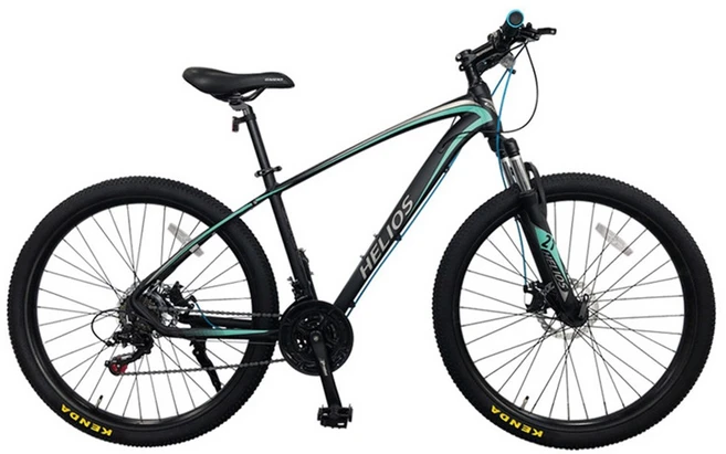 지멘스 헬리오스 풀시마노 원터치21단 기계식디스크 알루미늄MTB 자전거, [조립완료]매트블랙/아쿠아, 1개, 180cm - 쿠팡