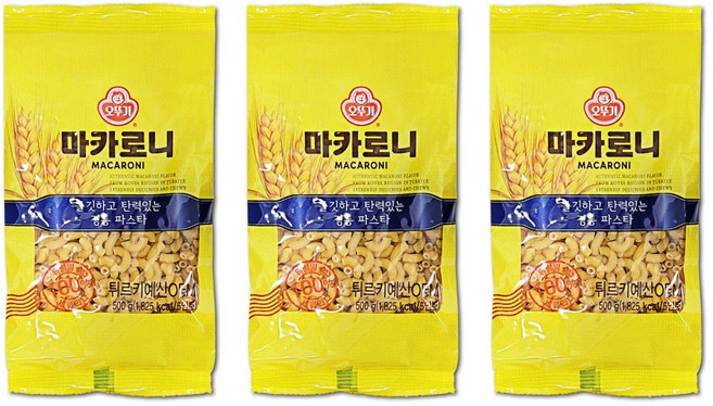 오뚜기 마카로니 500g 파스타, 3개