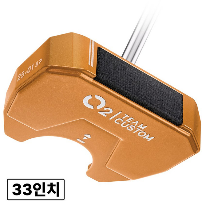 팀커스텀 제로토크 직진성 관용성 제로투 퍼터, 33인치, 오렌지, 3도