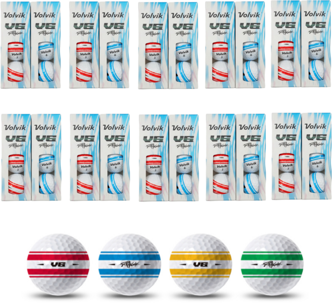 [정품] 26년형 볼빅 V6 스트레이트 3피스 화이트 골프공 6구 10세트 인쇄 포장 선물