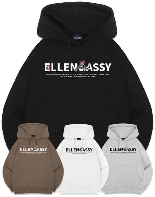 엘런아시 엘런매화 오버핏 후드티