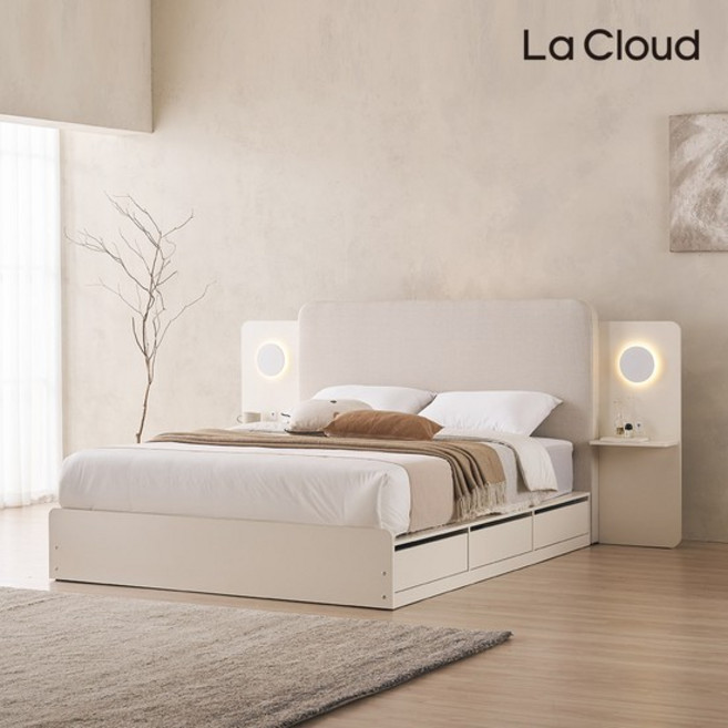 라클라우드 프리미엄 퀸시 호텔식 수납형 침대프레임 LK(라지킹), (바라보았을 때)우형패널