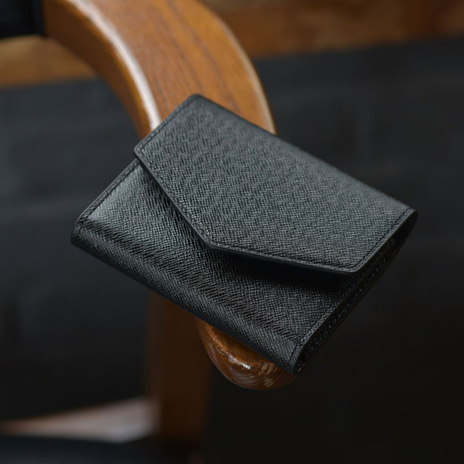 어버너 천연 소가죽 여성 반지갑 지폐 3단지갑