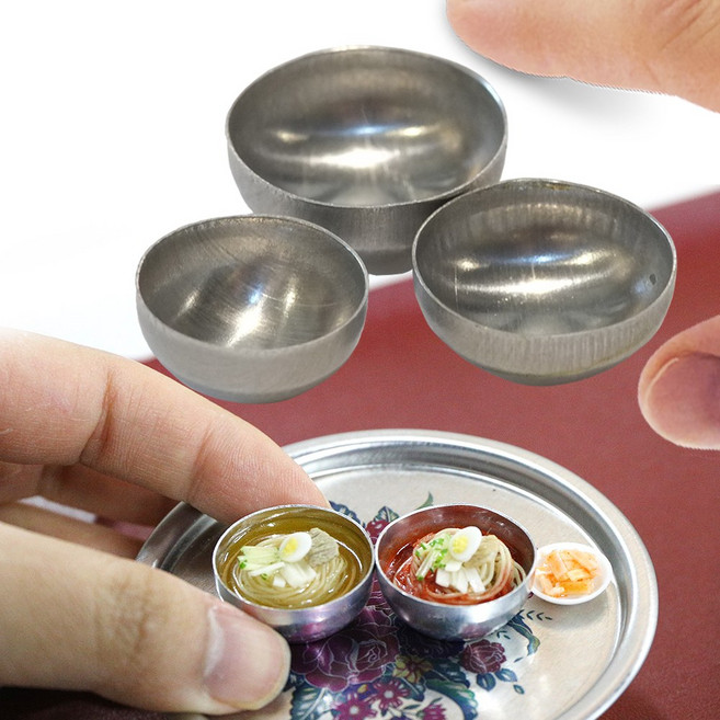 미니를사랑하는사람들 레진공예 미니어쳐 DIY 표현재 단품, 38번 스뎅그릇3종, 1개