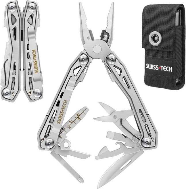 Swiss Tech 16合1 多功能工具組, 銀色, 1個