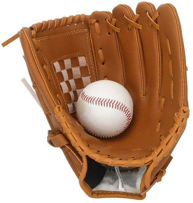 야구 글러브 우투용 12.5인치 성인용 브라운 블랙, 브라운+소프트볼 1개, 1개