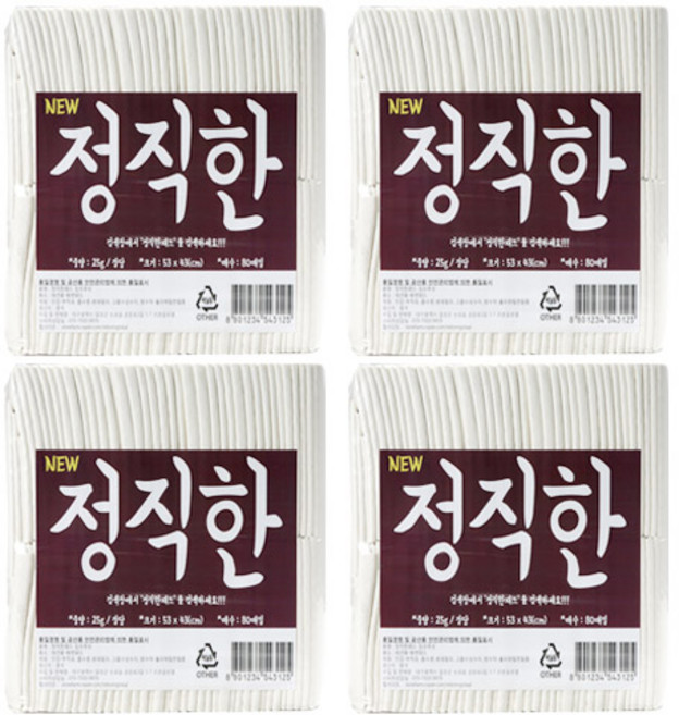 정직한패드 (90 x 65cm) 초특대형 65g 소형견용, 4개, 30개입