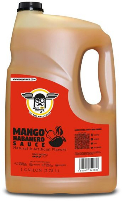 디핑소스 편소스 미스터 윙스 시라차 오리엔탈 핫 소스 14플로리드 온스. 칠리 마늘 소스. 어떤 음든 사용하세요., Mango Habanero, 1 Gallon, 1