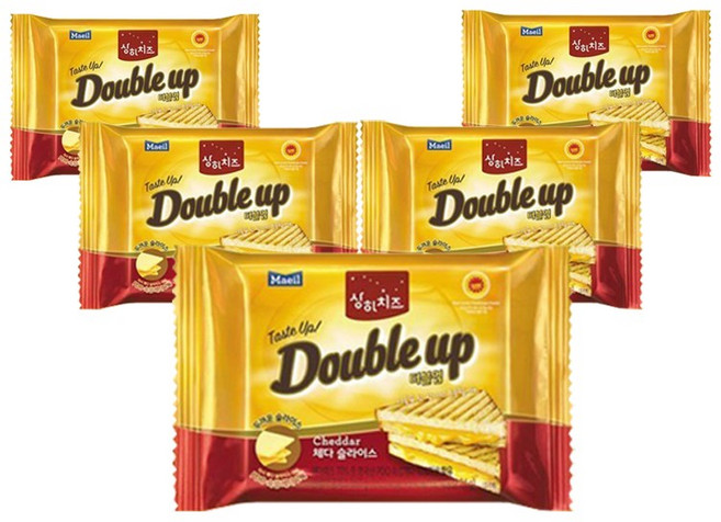 상하치즈 더블업 체다슬라이스 240G 10매 5팩(총 50매), 5개