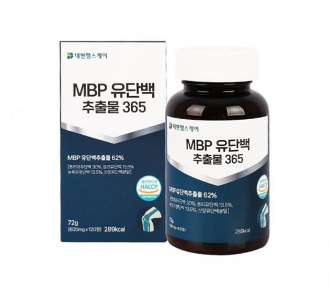 대현헬스케어 MBP유단백추출물 365 600mg x 120정 5박스, 5개 - 쿠팡