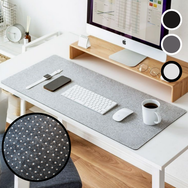 아르본드 감성셋업 논슬립펠트 데스크매트, 실버그레이