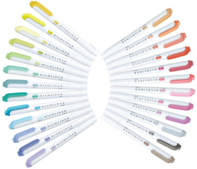 마일드라이너 형광펜, 옐로우, 10개