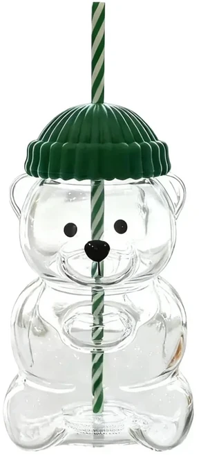 베어 컵 2025 신제품 티드 빨대컵 귀여운 곰돌이 포함, 02 1pcs