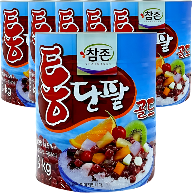 참존 통단팥 골드 빙수팥 빙수재료, 6개, 3kg