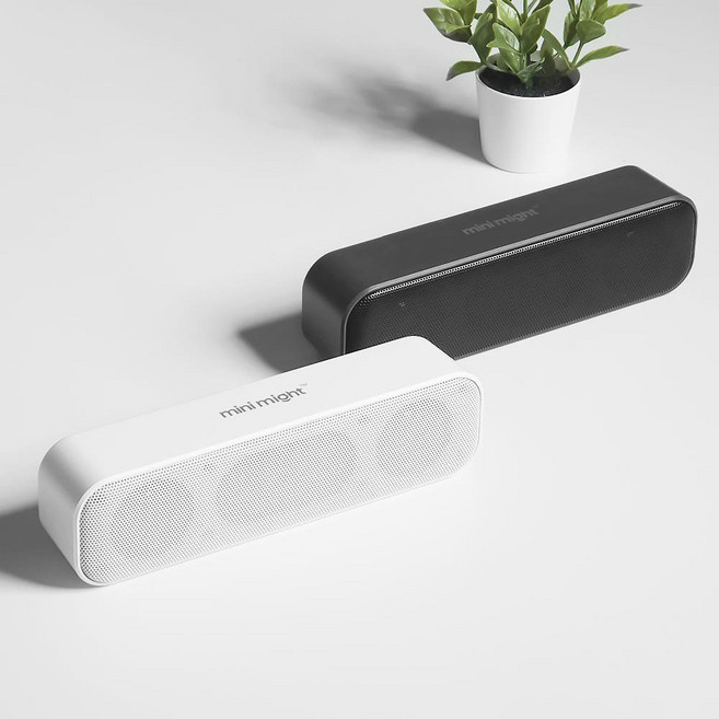 미니마이트 PC스피커 게이밍 USB전원 노트북 데스크탑 사운드바 컴퓨터 스피커, 슬림 6W (화이트), USB 스피커