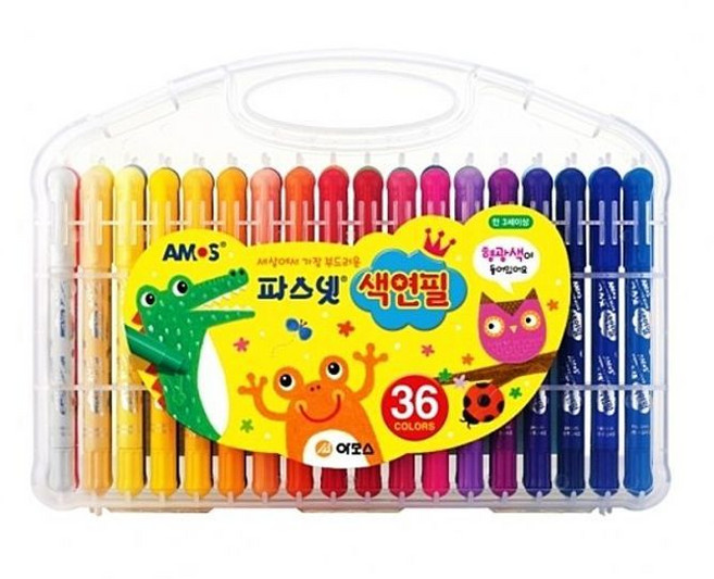 파스넷 색연필 36색 초등학생 선물 준비물 재료 편한, 1개, 1개