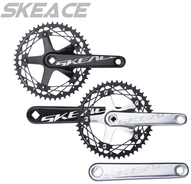 SKEACE 크랭크 49T 크랭크셋 크랭크세트 자전거크랭크, 실버, 1개