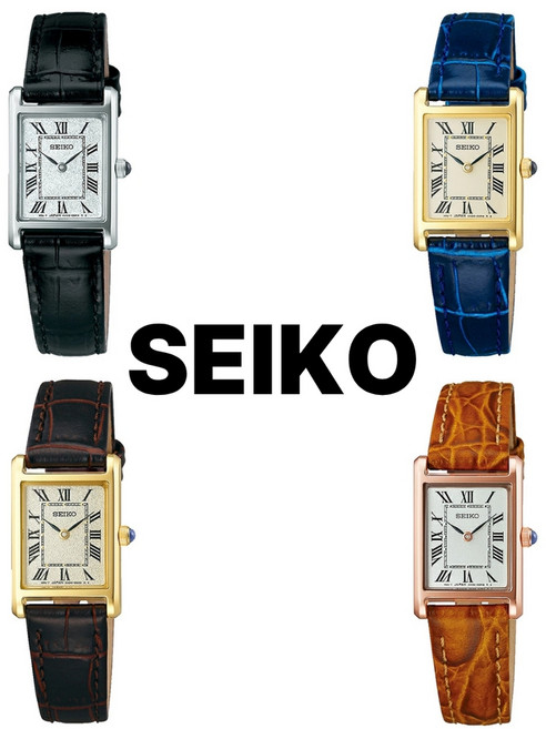 세이코 사각시계 나노유니버스 가죽시계 솔라 쿼츠 세르띠에 SSEH001