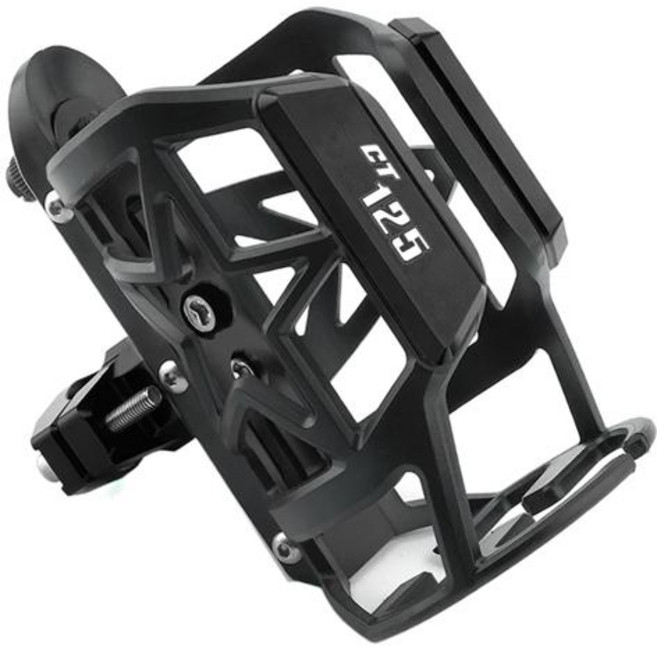 혼다 CT125 CT 125 오토바이 CNC 액세서리 음료 물병 음료 컵 홀더 로고 CT125, [02] Black